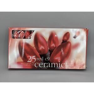 UL Indoor Outdoor end to end 24 Bulb C9 Ceramic Red Light Strand 24' Works